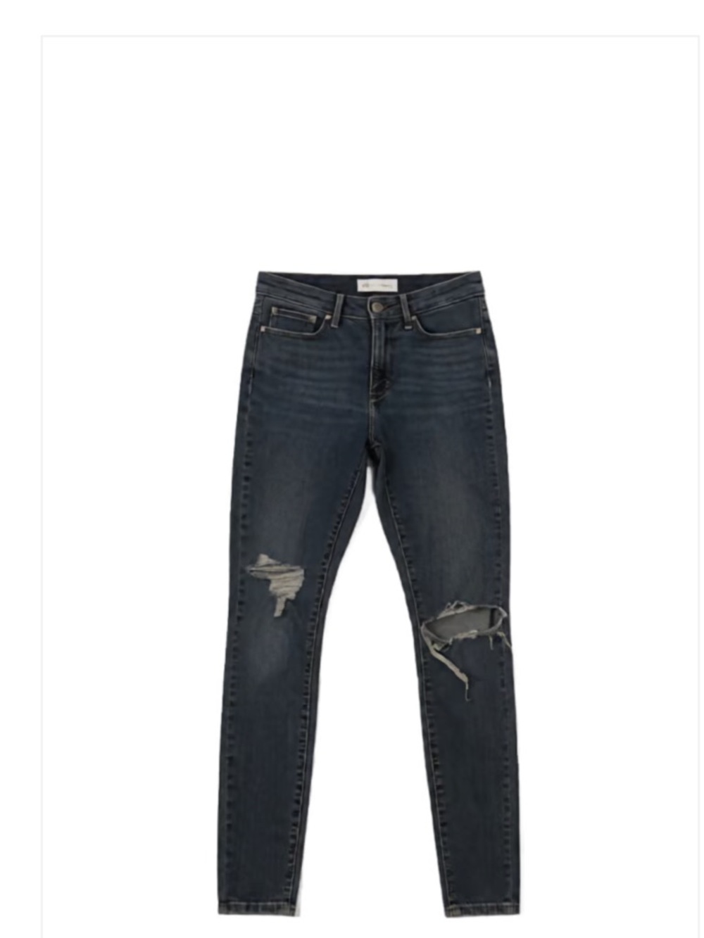 Signature Levi Women’s Dark Blue Distressed Skinny Jeans Hiserise Skinny Size 6